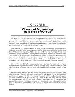 Chapter 8 — Chemical Engineering Research at Purdue