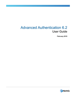 Advanced Authentication 6.2 User Guide