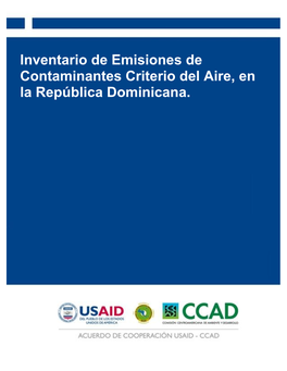 Inventario De Emisiones De Contaminantes Criterio Del Aire, En La República Dominicana