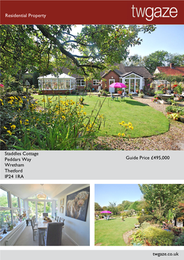 Residential Property Staddles Cottage Peddars Way Wretham Thetford