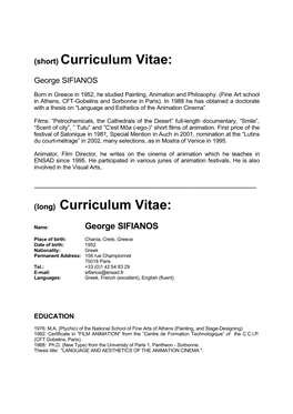 Curriculum Vitae