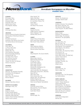 Newsbank Newspapers on Microfilm Available Titles