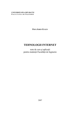 Tehnologii Internet