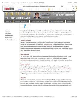 Trump Mortgage - Mortgages, Home Loans, Real Estate Financing - YOU're APPROVED 12/14/15, 1:40 PM