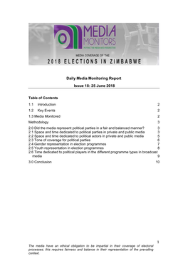 Daily Report Issue 18