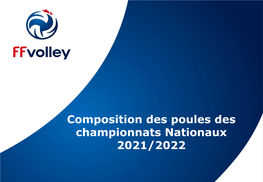 Composition Des Poules Nationales 2021/2022
