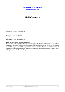 Mail Contracts
