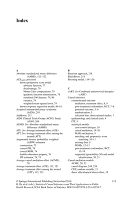 A Absolute Standardized Mean Difference (ASMD), 121–122 ACEAIPW Precision Known Propensity Score Model Arbitrary Function, 77