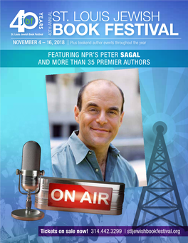 BOOK FESTIVAL NOVEMBER 4 – 16, 2018 | Plus Bookend Author Events Throughout the Year FEATURING NPR’S PETER SAGAL and MORE THAN 35 PREMIER AUTHORS