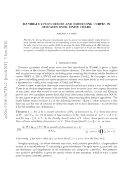 Arxiv:1510.04733V2 [Math.NT] 7 Jun 2016 of Hs Flclebdigdimension Embedding Local of Those N O Any for and Hoe 1.1