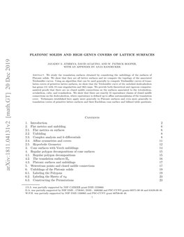 Arxiv:1811.04131V2 [Math.GT] 20 Dec 2019 6