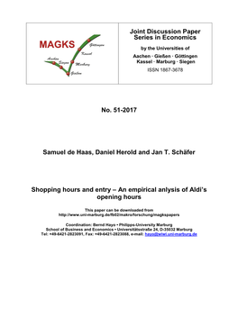 An Empirical Anlysis of Aldi's Opening Hours