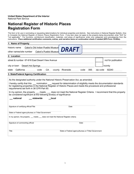 National Register of Historic Places Registration Form