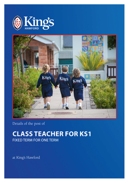 Class Teacher for Ks1 Fixed Term for One Term