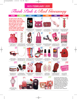 Think Pink & Red Giveaway