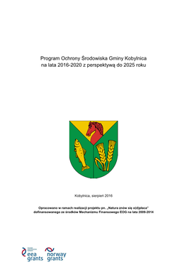 Program Ochrony Środowiska Gminy Kobylnica Na Lata 2016-2020 Z Perspektywą Do 2025 Roku