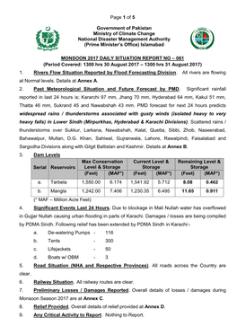 Page 1 of 5 Government of Pakistan Ministry of Climate Change