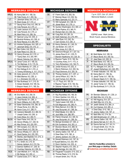 Nebraska Offense Michigan Defense Nebraska-Michigan