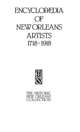 Encyclopedia of New Orleans Artists, 1718-1918, Bibliography