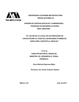 El Caso De Las Mujeres Otomíes De Santa Inés, Huehuetla, Hidalgo.”