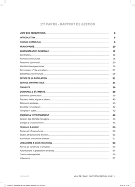 Ville De Prilly  Rapport De Gestion 2018  1