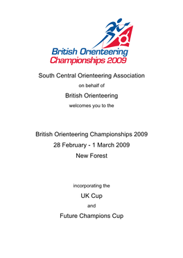 British Orienteering Championships 2009 Programme