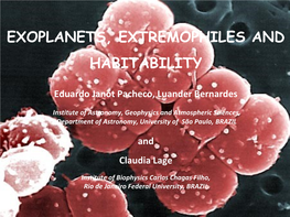 Exoplanets, Extremophiles and Habitability