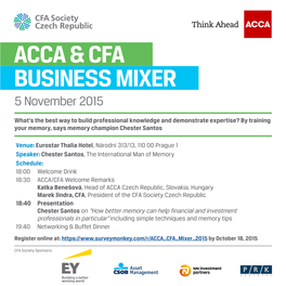 Acca & Cfa Business Mixer