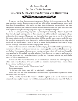 Part One ~ the Old Buccaneer Chapter 2: Black Dog Appears and Disappears