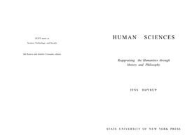 HUMAN SCIENCES Science, Technology, and Society