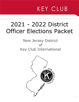 2021 - 2022 District Officer Elections Packet