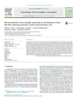 Microvertebrates from Multiple Bone Beds in the Rhaetian of the M4–M5 Motorway Junction, South Gloucestershire, U.K