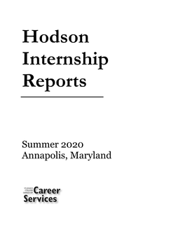 Summer 2020 Hodson Internship Reports