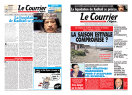 Quotdien Algérien Le Courrier Du Dimanche 15