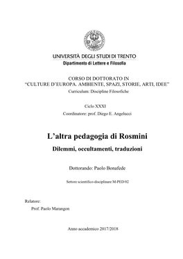 PDF (L'altra Pedagogia Di Rosmini)