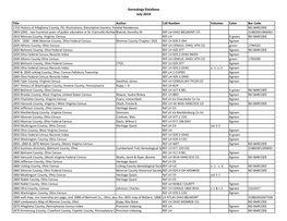 Genealogy Database July 2019