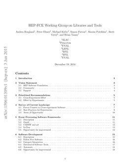 HEP-FCE Working Group on Libraries and Tools