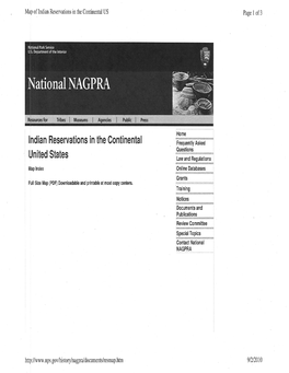 Indian Reservations in the Continental United States. the Map Was Compiled by the Bureau of Indian Affairs in ARC/INFO Format at a Scale of 1 :2,000,000