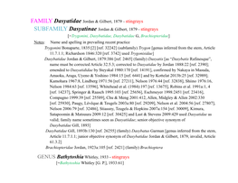 FAMILY Dasyatidae Jordan & Gilbert, 1879