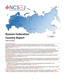 Russian Federation Country Report