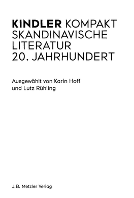Kindler Kompakt Skandinavische Literatur 20. Jahrhundert