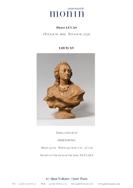 Louis XV Terracotta Bust