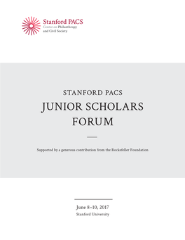 Junior Scholars Forum