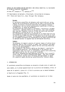 Génesis De Una Mineralización Asociada a Una Cúpula