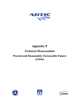 Appendix P Technical Memorandum Present and Reasonably Foreseeable Future Actions