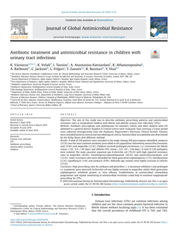 Antibiotic Treatment and Antimicrobial Resistance in Children with Urinary Tract Infections