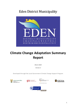 GRDM Climate Change Adaptation Summary Report