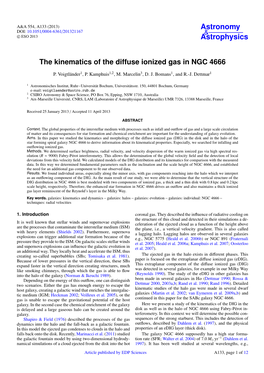 The Kinematics of the Diffuse Ionized Gas in NGC 4666