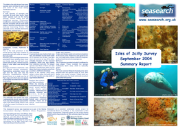 Isles of Scilly Survey September 2004 Summary Report