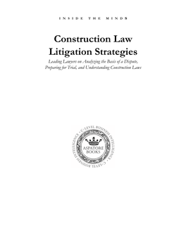 Construction Law Litigation Strategies